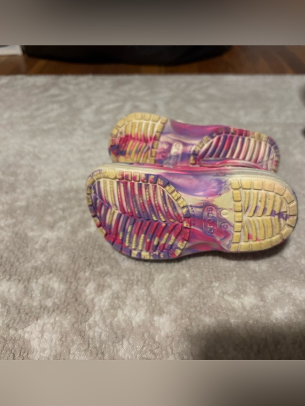 CROCS Clog - Toddler Kid Unisex Girl - Marble Style Pink Purple Size 8 C - Picture 11 of 13